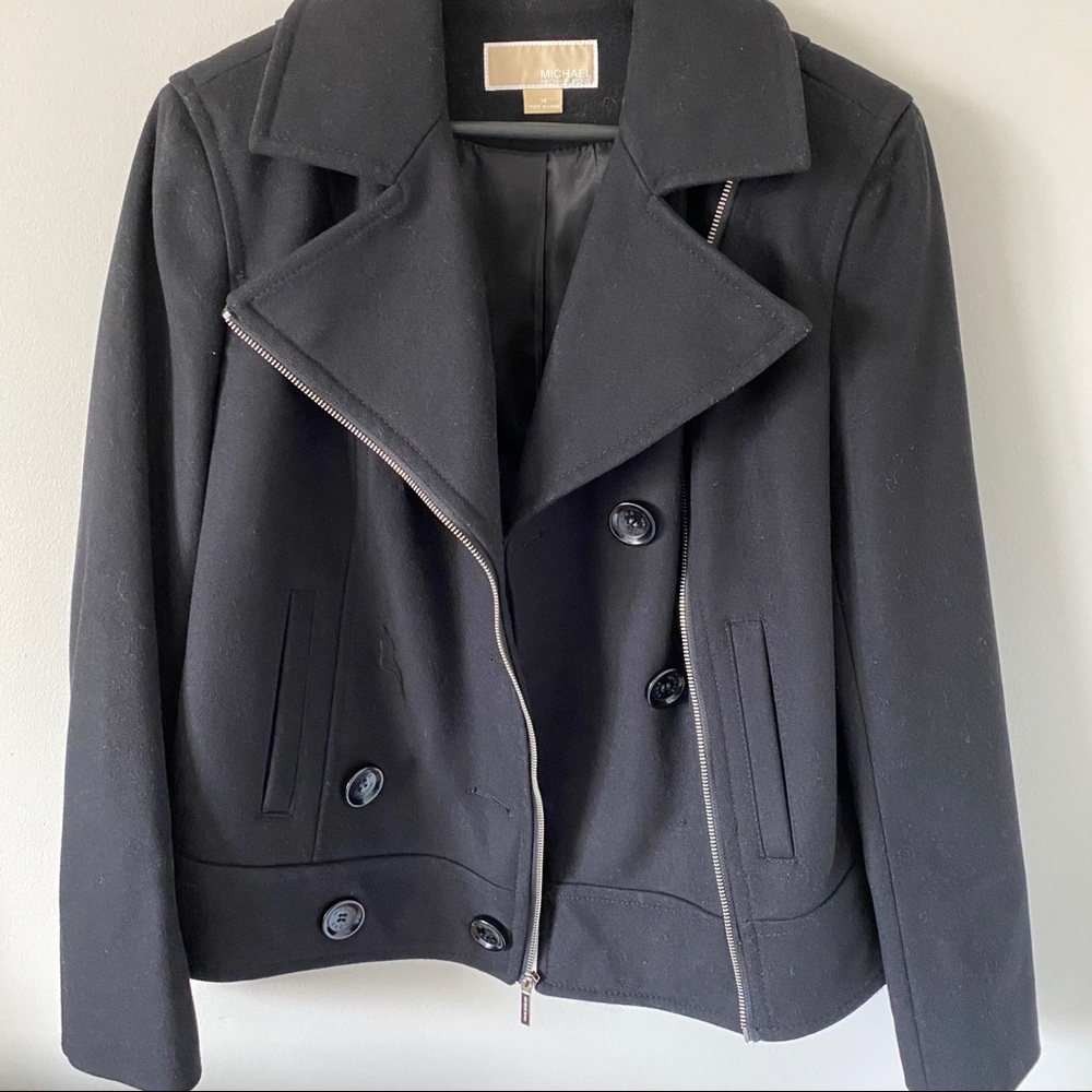 Michael Kors Black Wool Coat
